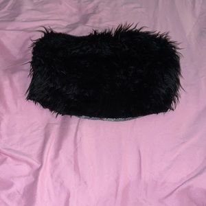 Black furry shirt